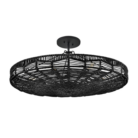 Lampa wisząca Ophelia - 6 źródeł światła - Czarny Quintiesse QN-OPHELIA-6P-BK-BK