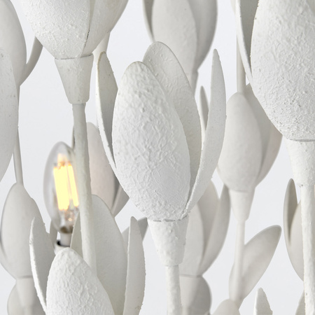 Lampa wyspowa Flora - 10 źródeł światła - Tynk strukturalny Quintiesse QN-FLORA10-WHT