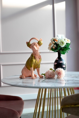 RICHMOND dekoracja DOG CHIHUAHUA  różowy