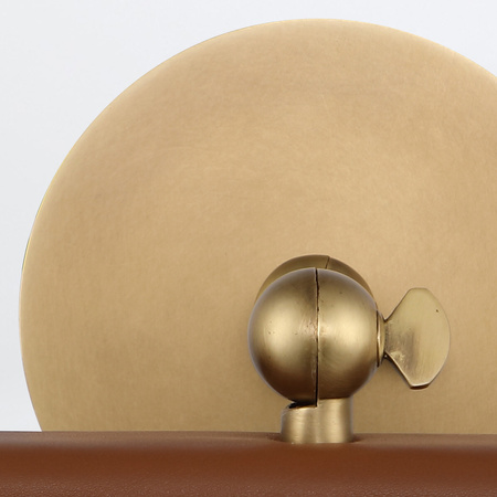 Mała obrazówka LED Valise Picture - Vintage mosiądz, skóra koniakowa Quintiesse QN-VALISE-PL-S-VBS-CL