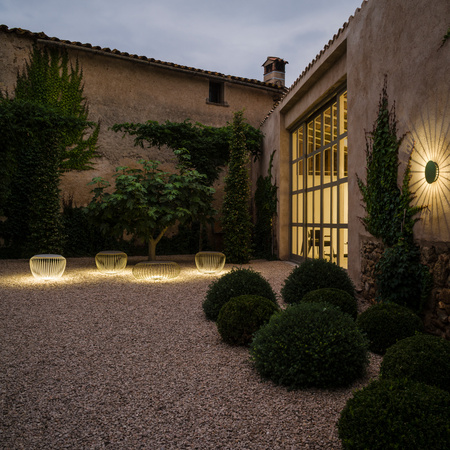 Vibia Meridiano LED Lampa Podłogowa, średnica 64 wys. 46 cm, Khaki Mat Satyna