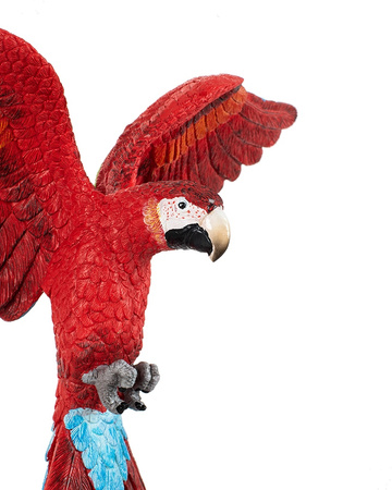 KARE dekoracja PAPUGA ROZŁOŻONE  SKRZYDŁA 52x61 cm czerwona / niebieska