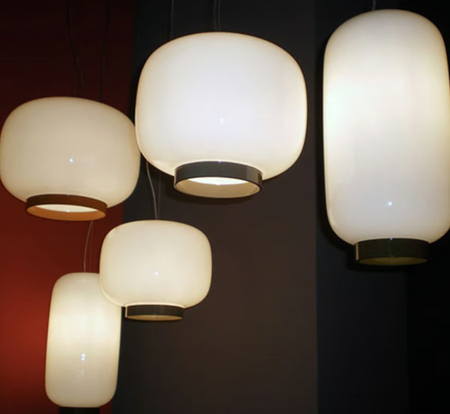 Lampa wisząca Chouchin Reverse 2-Biało-złoty FOSCARINI