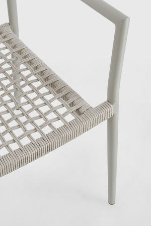 BIZZOTTO krzesło ogrodowe CALETA SATURN   szare