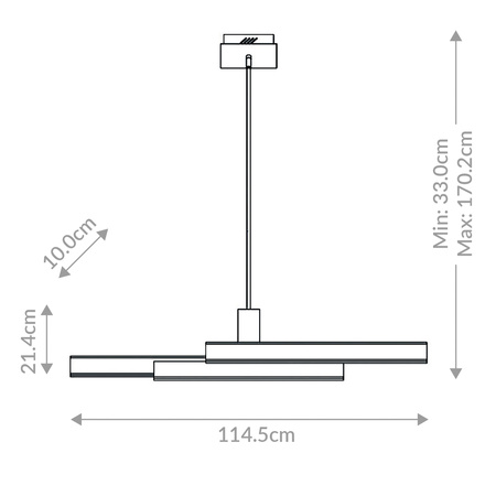 Lampa wyspowa Cameno - Szczotkowane złoto Quintiesse Eurofase QN-CAMENO-LP-BG