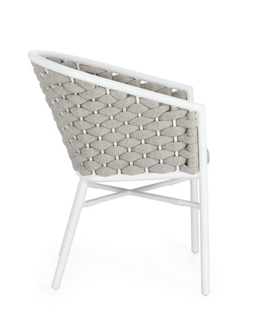 BIZZOTTO krzesło ogrodowe MARGALIDA       białe / szare