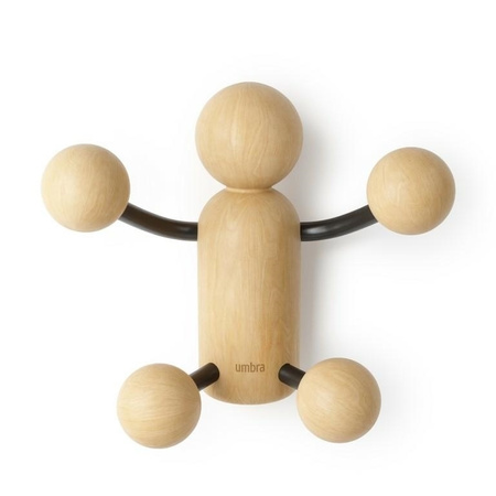 UMBRA wieszak ścienny WOODY WALL  HOOK czarny/naturalny