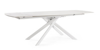 BIZZOTTO stół ogrodowy JOAKIM 160-240     biały / rozkładany