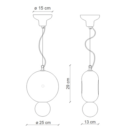 SOSPENSIONE - PENDANT BUMBUM Ferroluce C2751-GIA