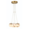 Duża lampa wisząca Kepler - 7 źródeł światła - Szczotkowane złoto Quintiesse Eurofase QN-KEPLER-7P-BG