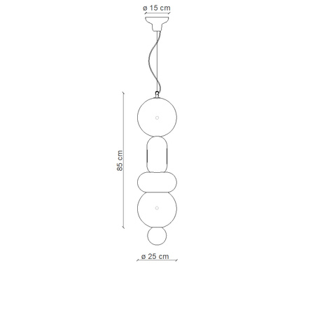 SOSPENSIONE 4 ELEMENTI - PENDANT WITH 4 ELEMENTS BUMBUM Ferroluce C2754-MIX