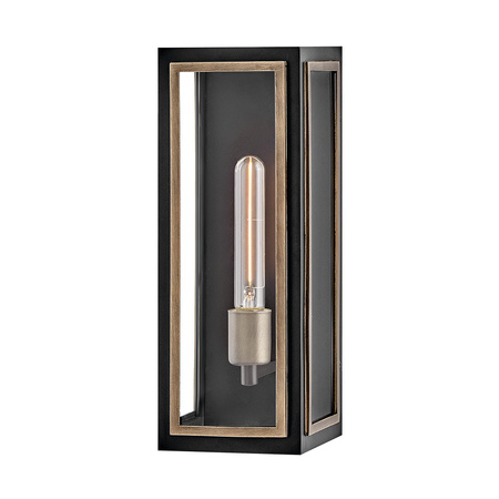 Latarnia naścienna Shaw - 1 źródło światła - Czarny, oksydowany brąz Quintiesse QN-SHAW-1M-BK