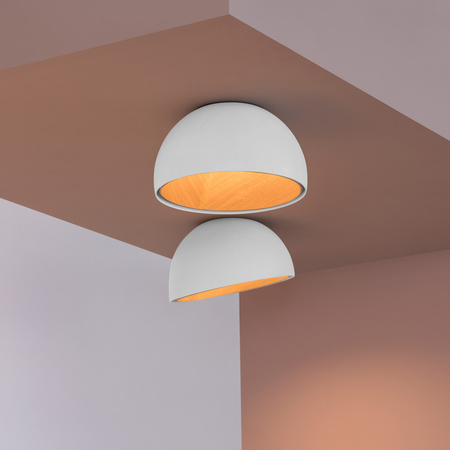 Vibia Duo Lampa Sufitowa LED Prosta 4000 K, 35, wys. 19 cm, Biały Mat Dąb