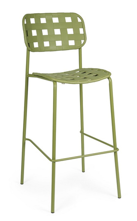 BIZZOTTO krzesło barowe ogrodowe CLOVER   zielone