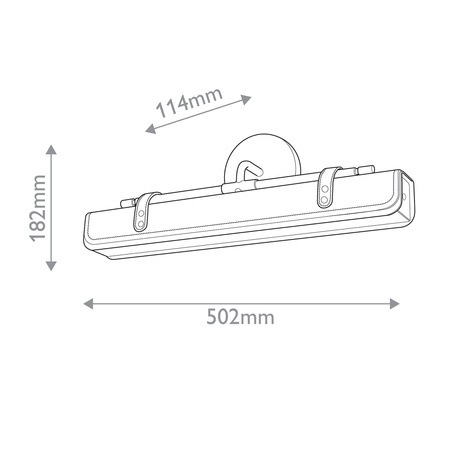 Kinkiet LED Valise - Vintage mosiądz, skóra koniakowa Quintiesse QN-VALISE-W-VBS-CL