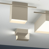Vibia Structural Lampa Ścienna LED, 2-punktowa, szer. 26cm, wys. 22cm, GL 10 cm, Kremowy Mat