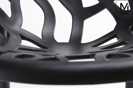 MODESTO krzesło KORAL czarne - polipropylen