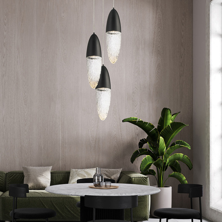 Lampa wisząca Ecrou - Matowa czerń Quintiesse Eurofase QN-ECROU-1P-BK