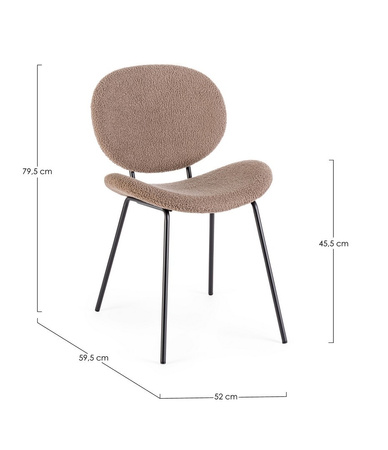BIZZOTTO krzesło MADDIE brązowe