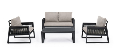 BIZZOTTO zestaw ogrodowy CAPTIVA          antracyt / szary