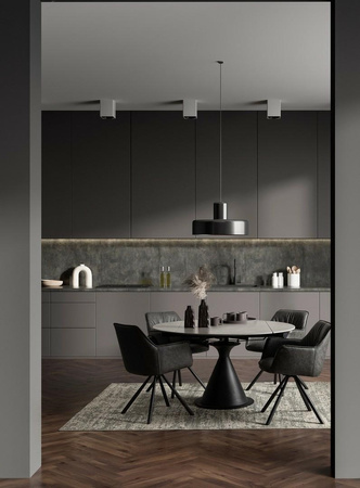 BIZZOTTO stół ogrodowy JONNI 85-135       czarny / rozkładany