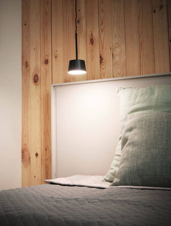 Aromas Lampa wisząca Nera 1 klosz śr. 10 cm czarna