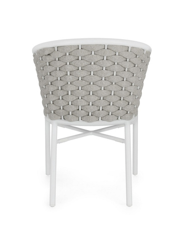 BIZZOTTO krzesło ogrodowe MARGALIDA       białe / szare