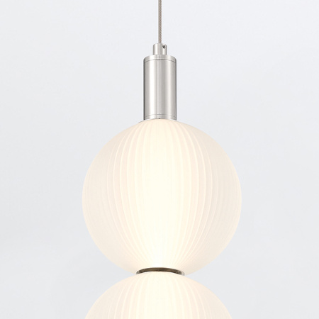 Mała lampa wisząca Palams - 2 źródła światła - Polerowany nikiel Quintiesse Eurofase QN-PALMAS-2MP-PN