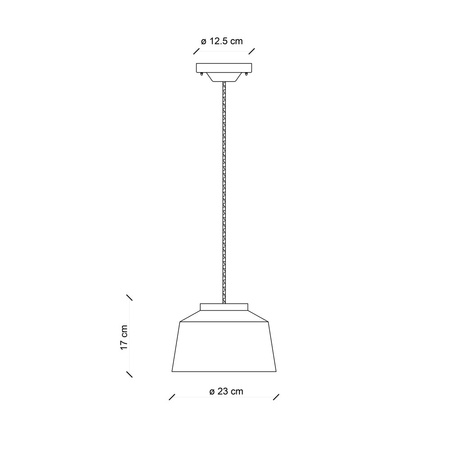 Lampa Wisząca D.23 50's Ferroluce C2000-BOR