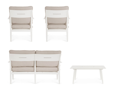 BIZZOTTO zestaw ogrodowy NEBULA biały /   beżowy