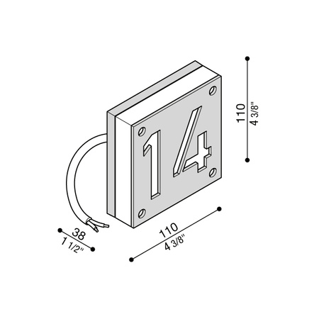 Lombardo LL1300043 Lampa ścienna Kobo 110 Code
