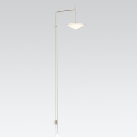 Vibia Tempo Lampa Ścienna LED ze Ściemniaczem i Przewodem, 40.3 GL, 20.5 cm, Kremowy Mat