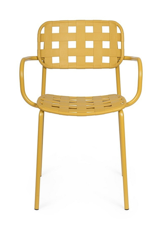 BIZZOTTO krzesło ogrodowe CLOVER ARM      żółte
