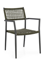 BIZZOTTO krzesło ogrodowe CALETA czarne   / zielone
