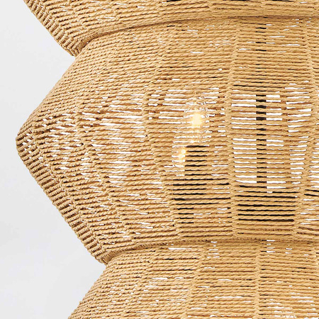 Żyrandol Luca - 10 źródeł światła - Czarny, karmelowy beż Quintiesse QN-LUCA-10P-BK-CAM