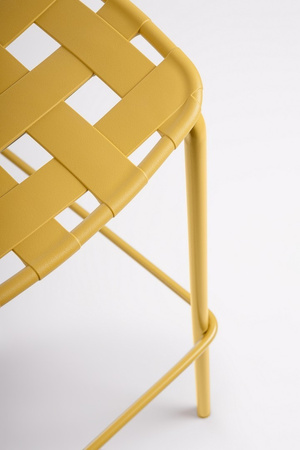 BIZZOTTO krzesło barowe ogrodowe CLOVER   żółte