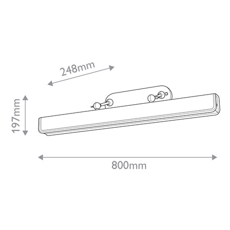 Duża obrazówka LED Valise Picture - Vintage mosiądz, skóra koniakowa Quintiesse QN-VALISE-PL-L-VBS-CL