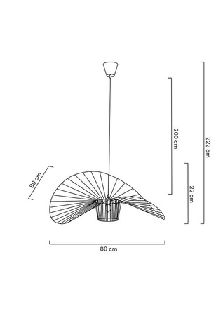 Lampa wisząca CAPELLO FI 80 czarna