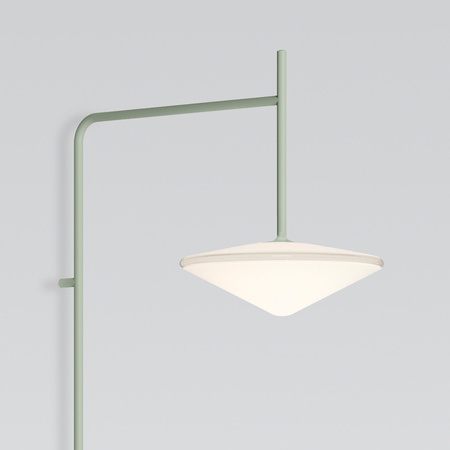 Vibia Tempo Lampa Ścienna LED ze Ściemniaczem i Przewodem, 40.3 GL, 20.5 cm, Zielony Mat