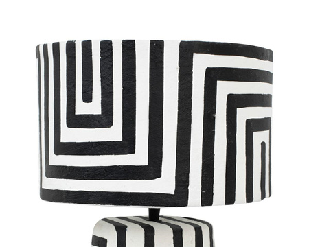 KARE lampa stołowa STRISCE 44 cm          biało-czarna