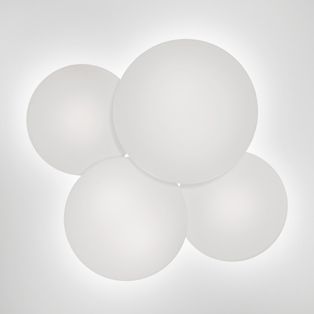 Vibia Puck Lampa Sufitowa, szer. 532, wys. 11, GL 60.7 cm, Satyna Szary Aluminiowy