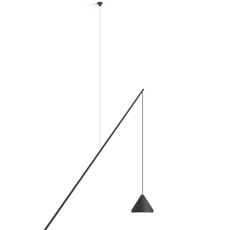 Vibia North Lampa Stojąca LED ze Ściemniaczem i Przewodem, szer. 208cm, wys. 400cm, GL 16 cm, Czarny