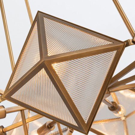 Żyrandol Cairo - 8 źródeł światła - Vintage mosiądz Quintiesse QN-CAIRO8-VBS-CR