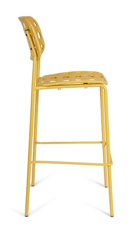 BIZZOTTO krzesło barowe ogrodowe CLOVER   żółte