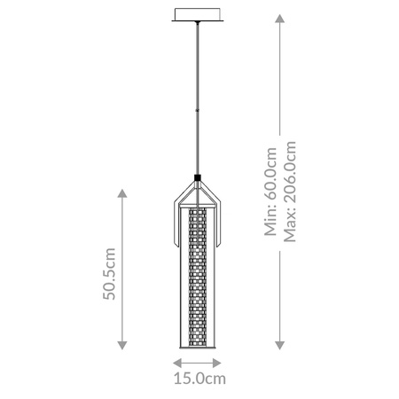 Lampa wisząca Espada - Szczotkowane złoto Quintiesse Eurofase QN-ESPADA-1P-BG
