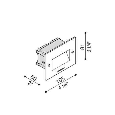 Lombardo LL1200203 lampa wpuszczana w ścianę Fix 503