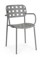 BIZZOTTO krzesło ogrodowe CLOVER ARM      szare