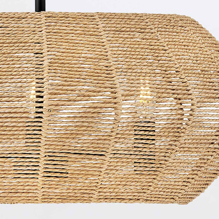 Lampa wisząca Luca - 3 źródła światła - Czarny, karmelowy beż Quintiesse QN-LUCA-P-S-BK-CAM