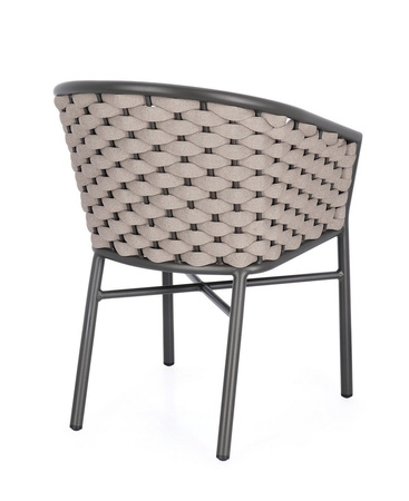 BIZZOTTO krzesło ogrodowe MARGALIDA       antracyt / beż