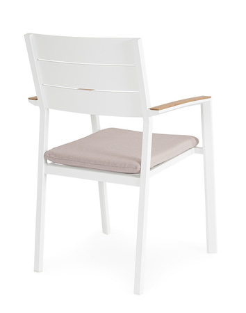 BIZZOTTO krzesło ogrodowe ZELMAR białe